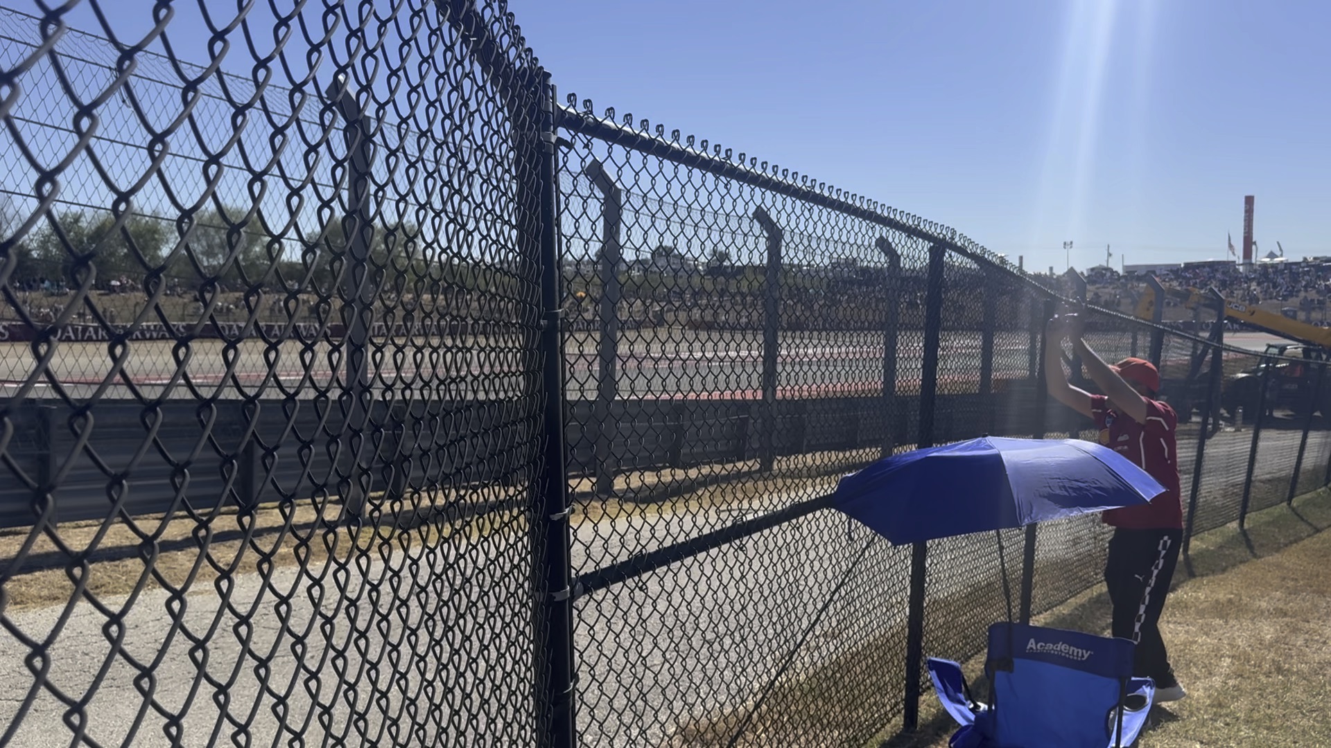Chain link temporary fence panels on a construction site in Gilbert